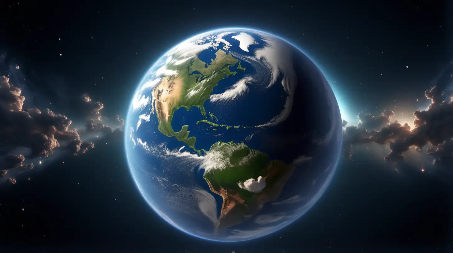 Majestic View of Earth and Heavens Gods Glory in HyperRealistic 8K Ultra HD