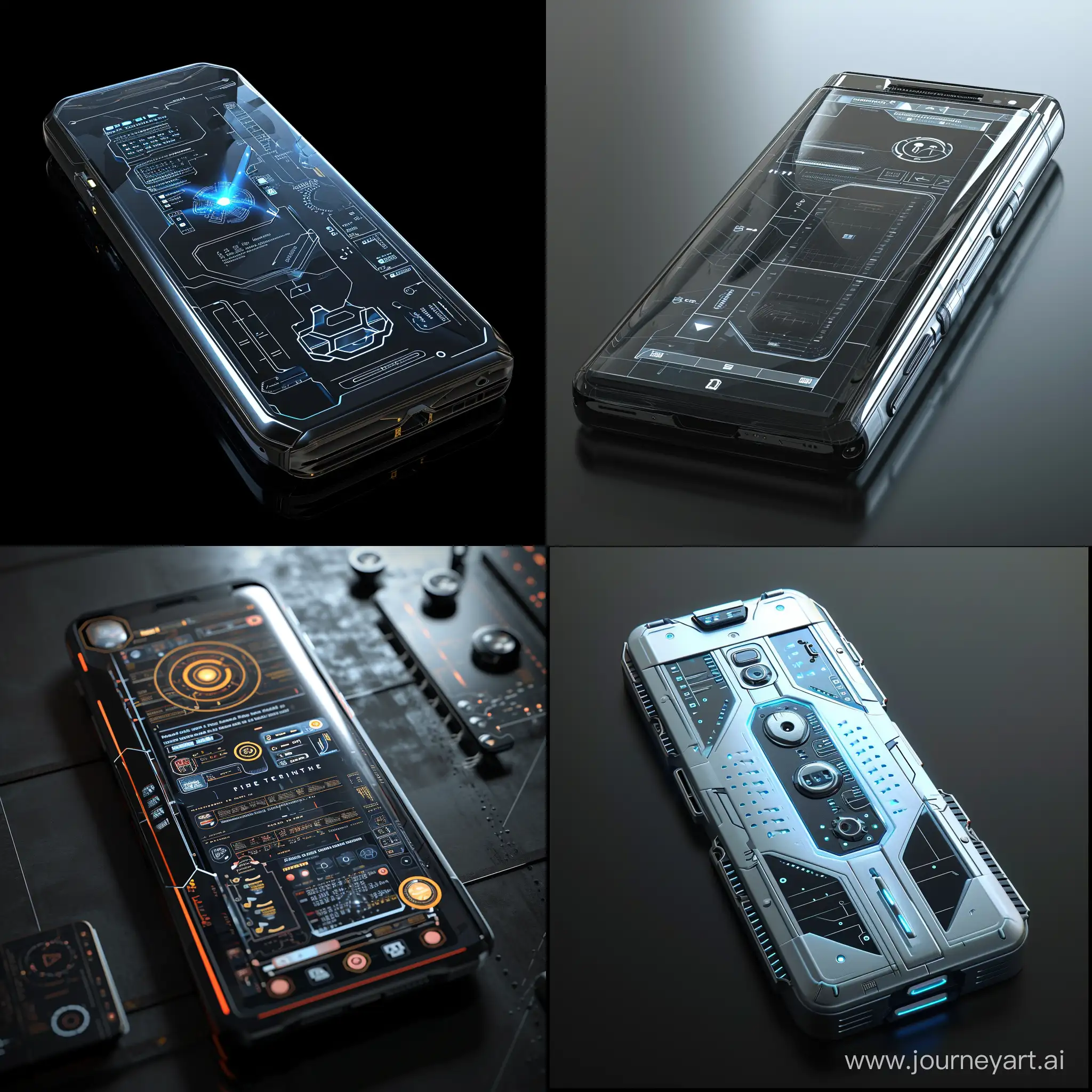 Ultra-futuristic smartphone, perfect angle, for artstation, for DeviantArt, science fiction --v 6