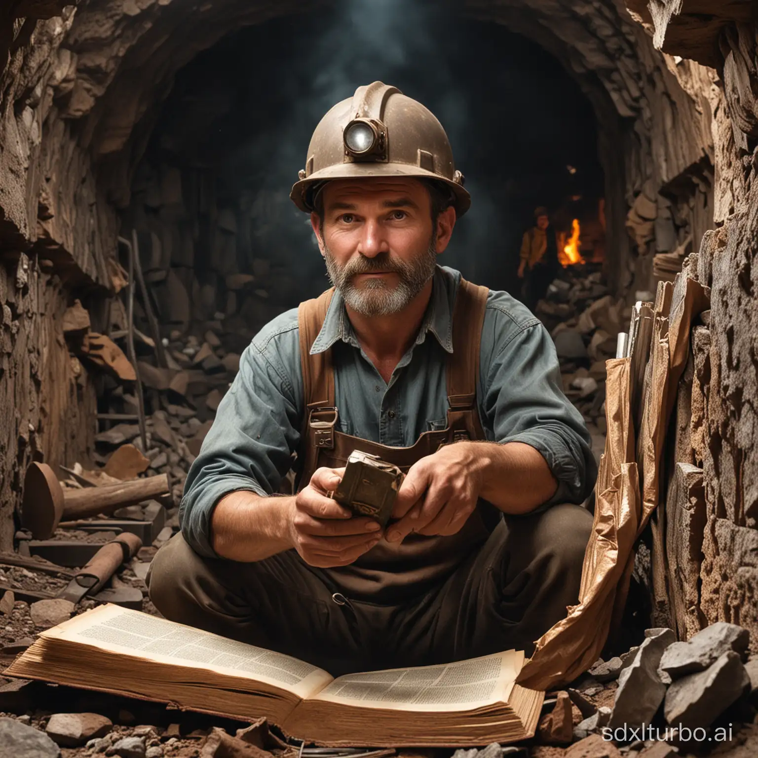 The miner in the book