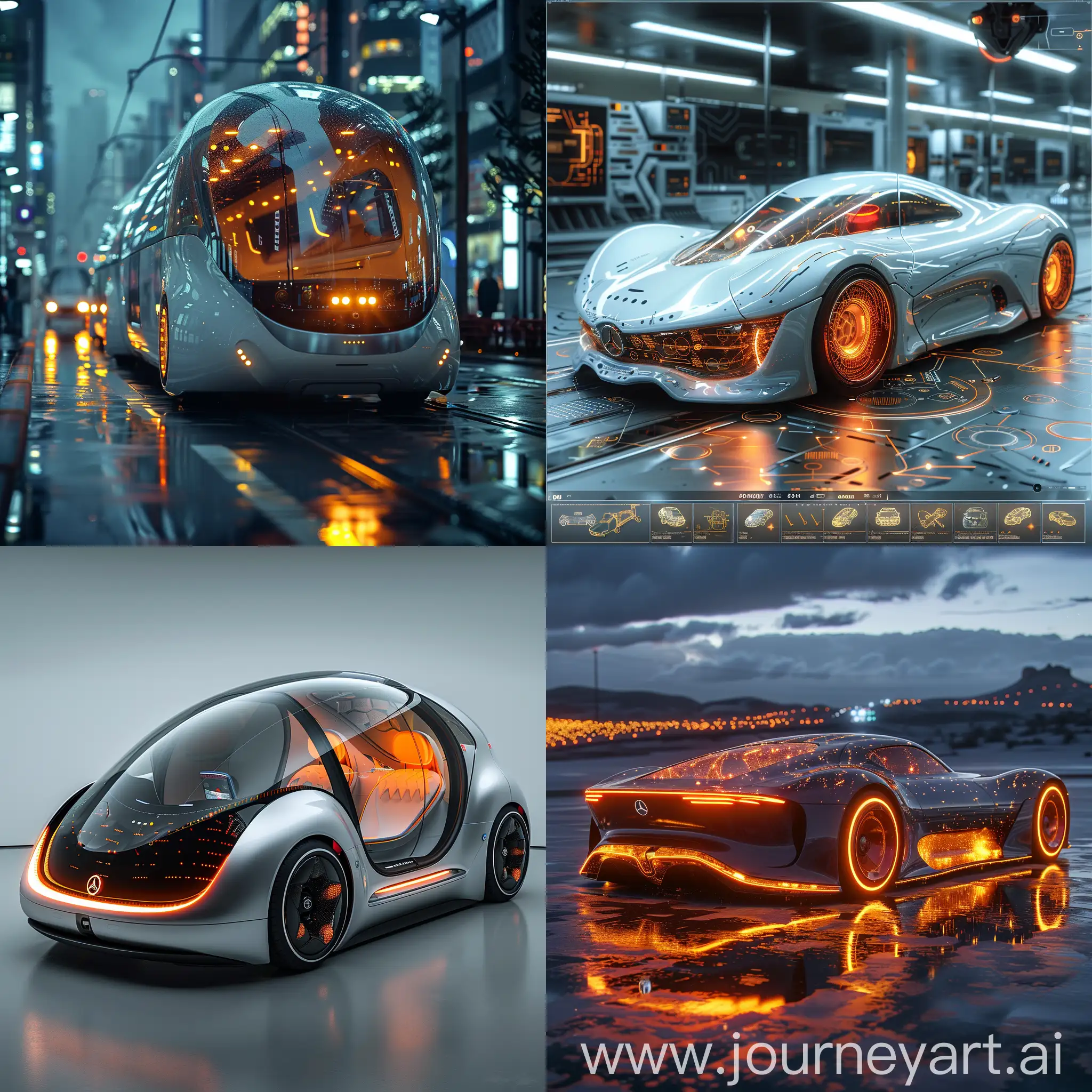 Futuristic car:: Autonomous Driving, Biometric Identification, Augmented Reality Windshield, Vehicle-to-Everything (V2X) Communication, Health Monitoring System, Self-Healing Materials, Energy-Efficient Solar Panels, Holographic Display, Advanced AI Assistant, Remote Control and Summoning, Reinforced Safety Cage, Advanced Airbag System, Collision Avoidance System, Energy-Absorbing Materials, Side-Impact Protection, Pedestrian Detection System, Roll-Over Protection, Crash-Tested Design, Emergency Response System, Fire Suppression System, Advanced Composite Materials, Reinforced Chassis, High-Strength Steel, Impact-Resistant Glass, Multi-Point Safety Belt, Reinforced Roof Structure, Heavy-Duty Braking System, All-Wheel Drive System, Off-Road Capability, Corrosion-Resistant Coatings, octane render --stylize 1000