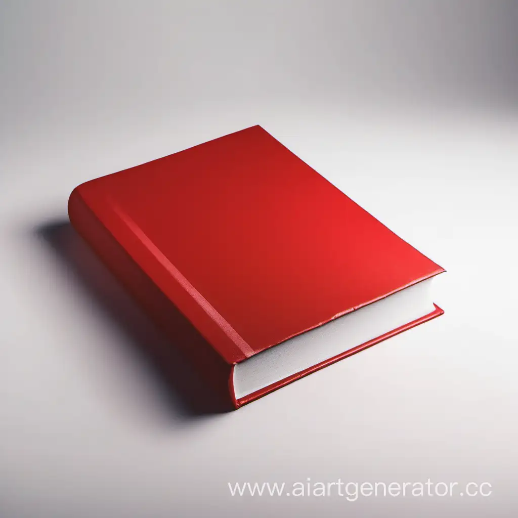 Red-Book-on-White-Background-Classic-Literature-Concept