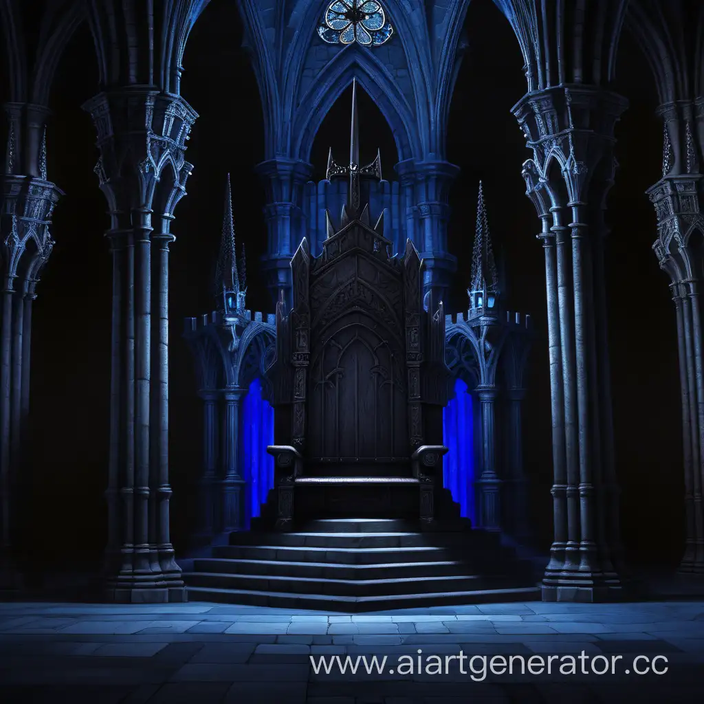 Gothic-Castle-Throne-Room-with-Intriguing-Blue-Lighting