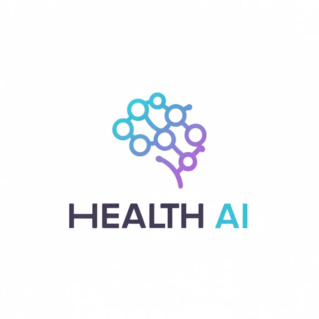 a logo design,with the text "HealthAI", main symbol:AI,Minimalistic,be used in Medical Dental industry,clear background