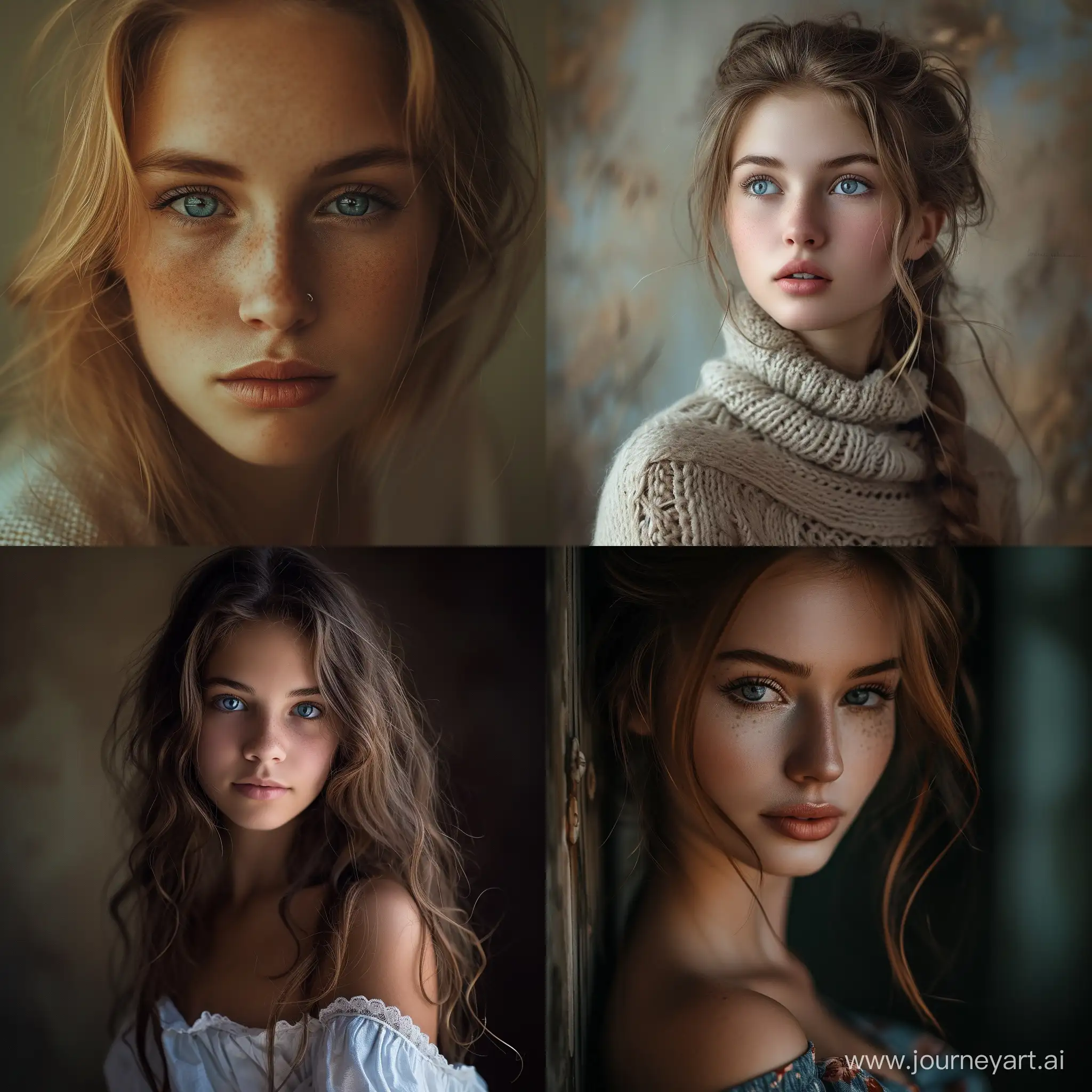 ultra realistic girl in photography setion