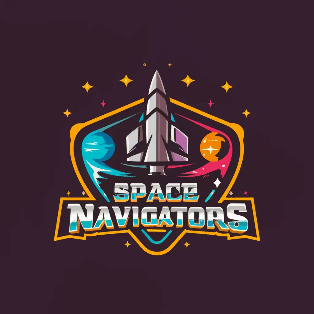 a logo design,with the text 'Space Naviggators', main symbol:this is a game logo,Moderate, be used in Entertainment industry, clear background
