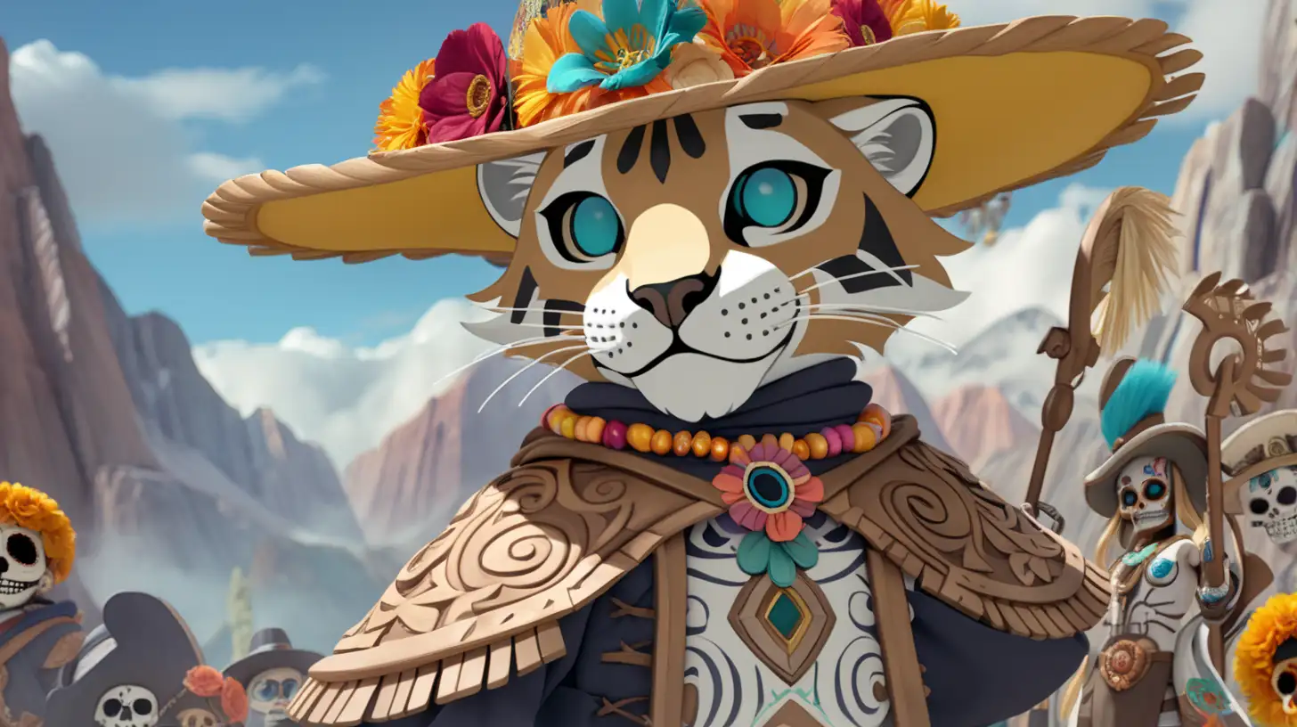 Dia de los Muertos Parade Featuring Mountain Lion God in Made in Abyss Style