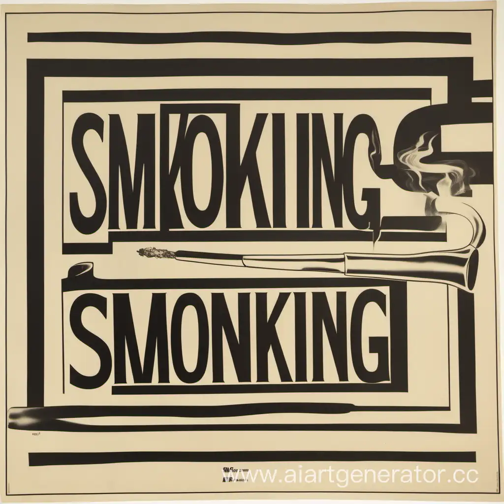 плакат против курения в стиле армина хофмана и яна чихольда