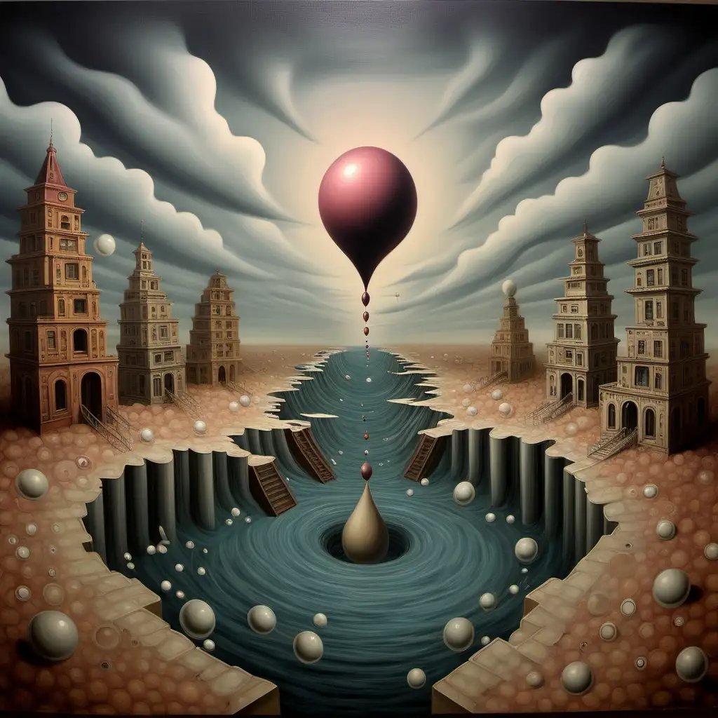 Dreamlike Surreal Oil Painting with Ethereal Imagery
