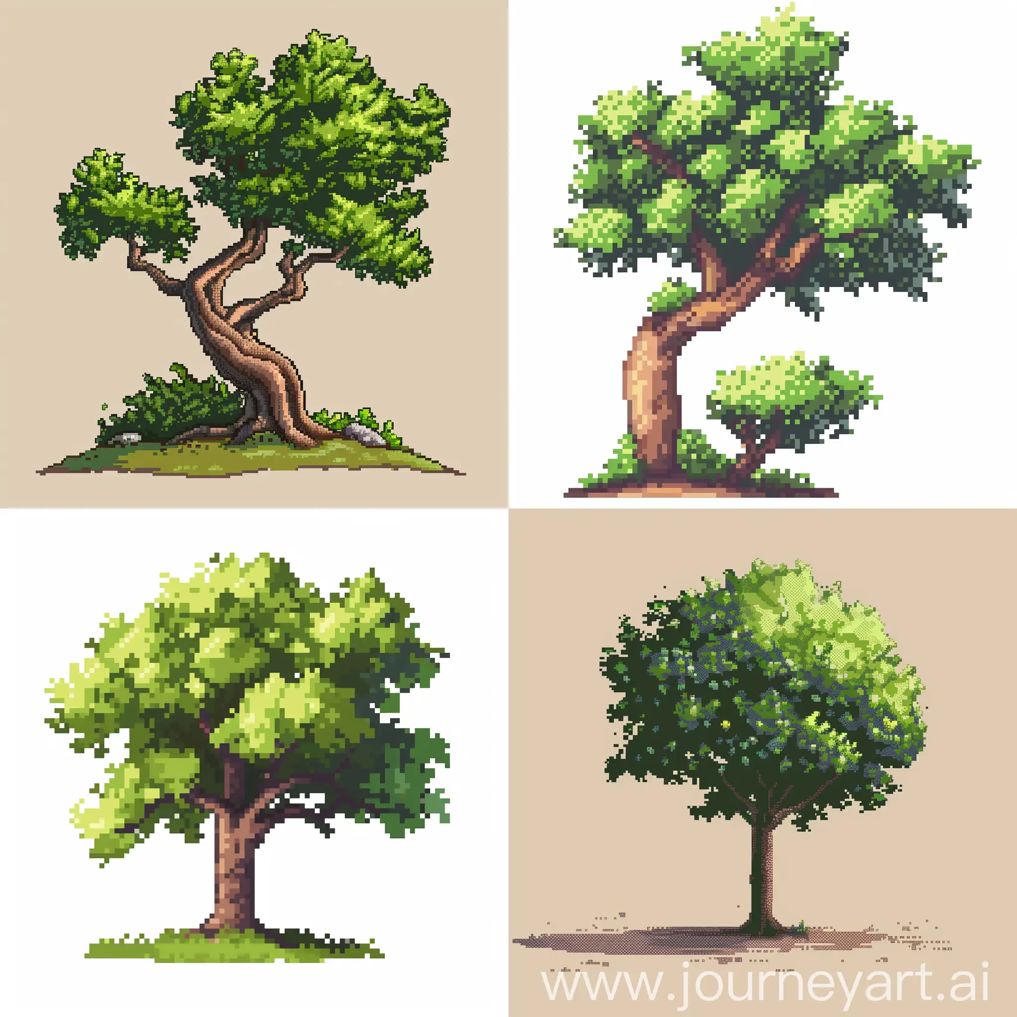 Whimsical-Pixel-Art-Tree-with-Vibrant-Colors