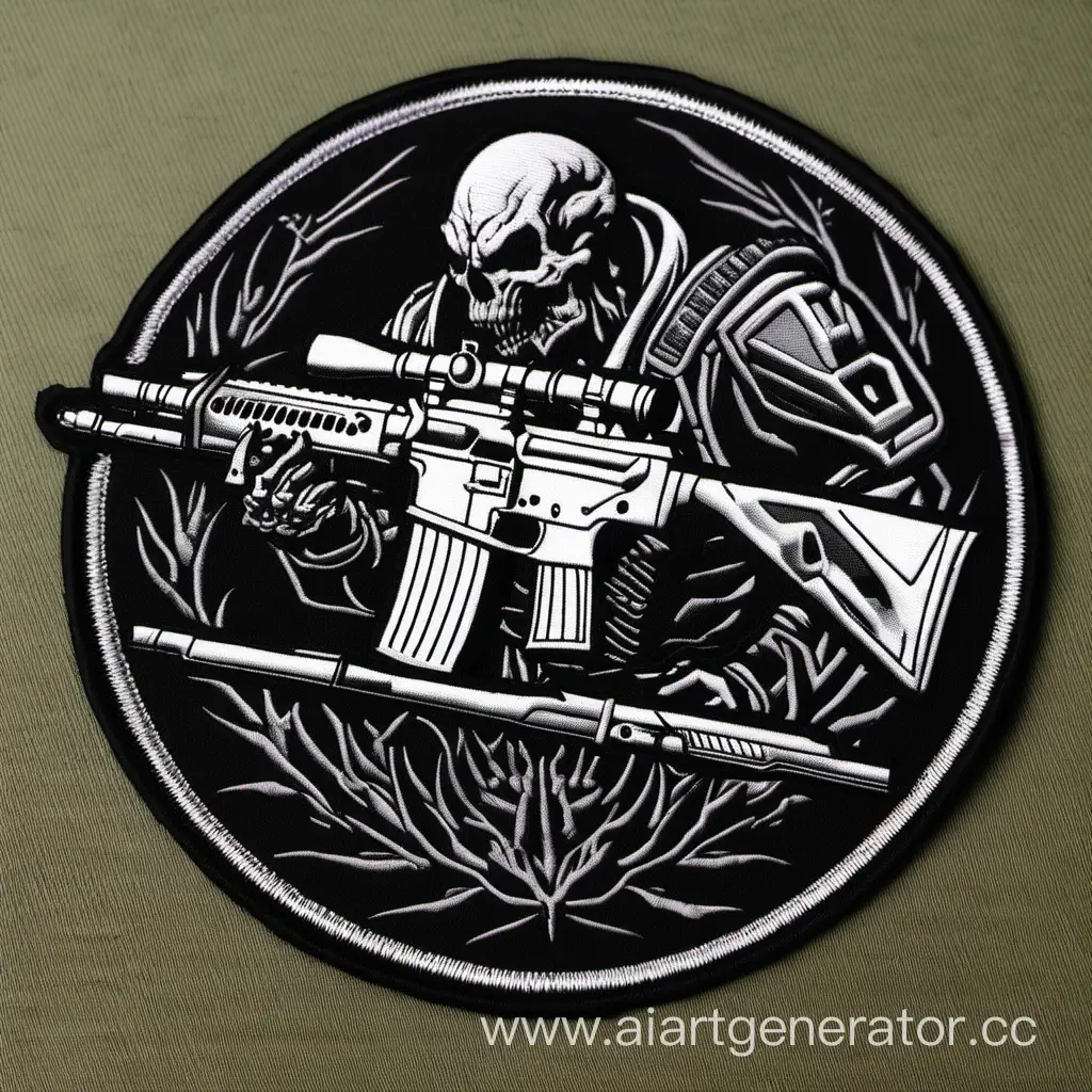 Futuristic-Soldier-in-SCORN-Patch-with-Rifle