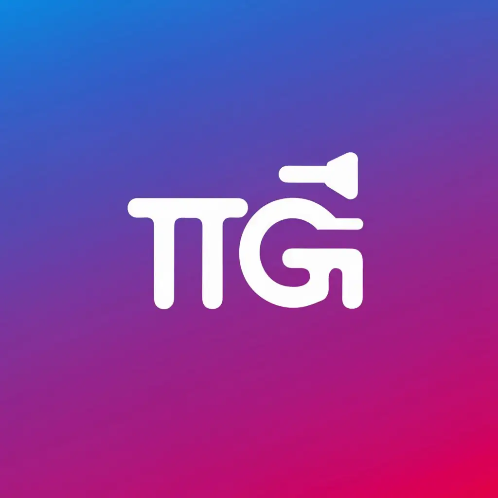 a logo design,with the text "The abbreviation TG in video design style", main symbol:Video design in digital style, in the form of a video camera,Минималистичный,be used in Технологии industry,clear background