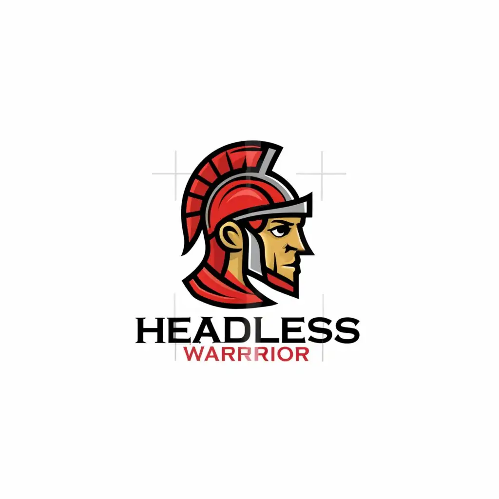 a logo design,with the text "HeadLess Warrior ", main symbol:Roman Centurion,Moderate,be used in Entertainment industry,clear background