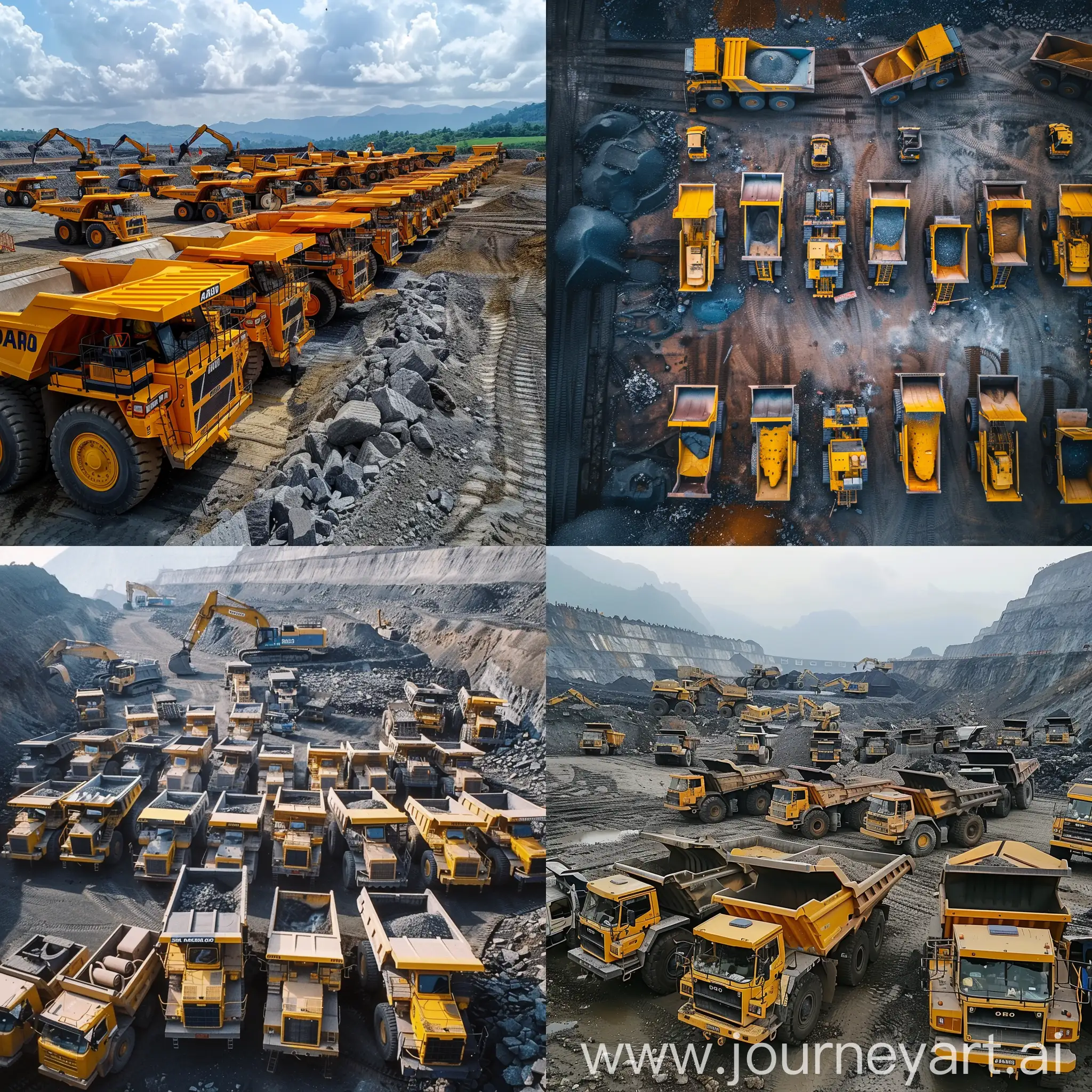 Adaro mining equipment parking