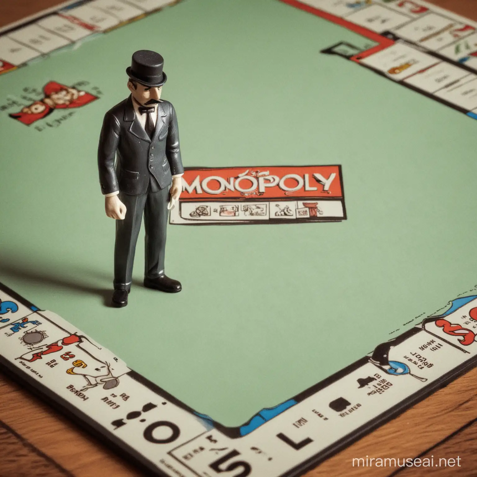 A sad Monopoly board game man