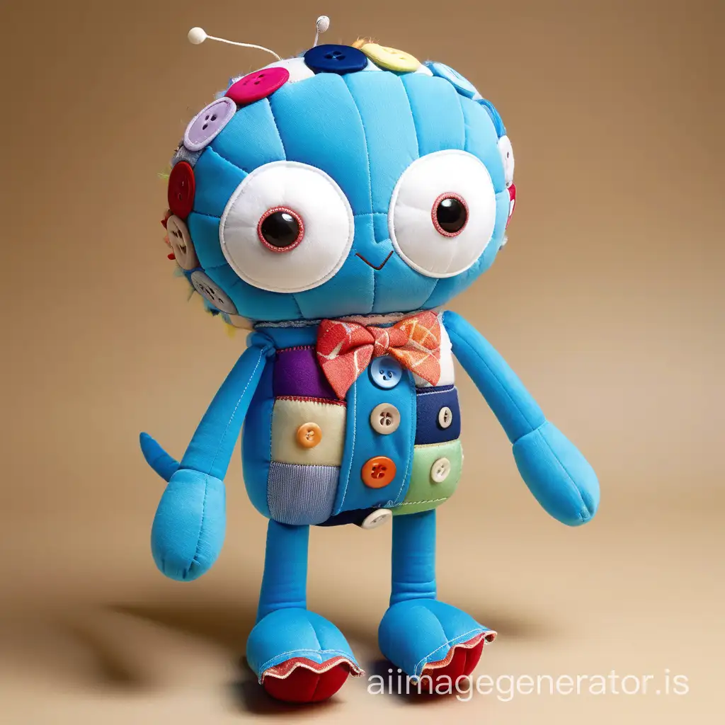 Handcrafted-Plush-Toy-with-Multicolored-Button-Eyes-and-Unique-Seam-Detailing