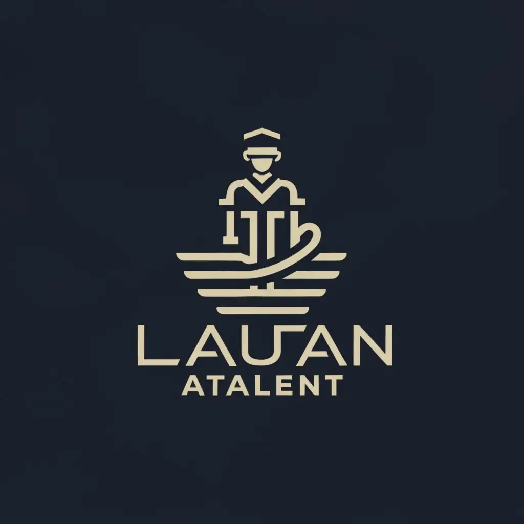 a logo design,with the text "LT 
Lautan Talent", main symbol:seafarer,Moderate,clear background