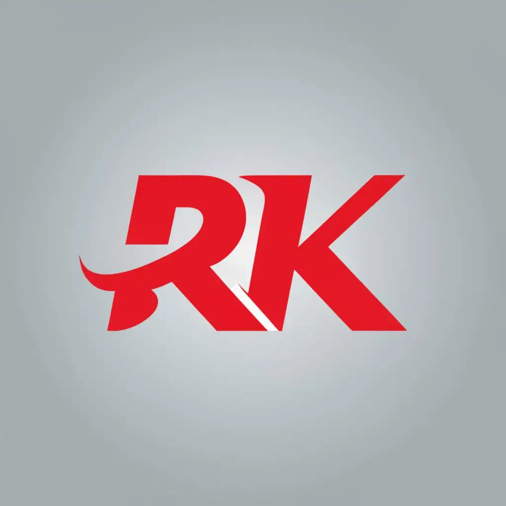 logo, RK, with the text "RK Industries", typography, be used in Retail industry