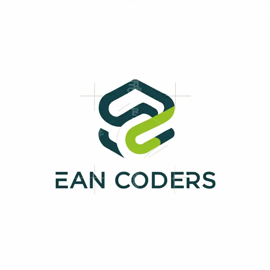 a logo design,with the text "Ean Coders", main symbol:application,Moderate,be used in Technology industry,clear background