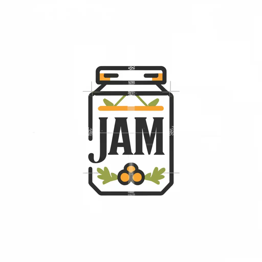 a logo design,with the text "Jam", main symbol:jar of jam,Moderate,be used in Retail industry,clear background