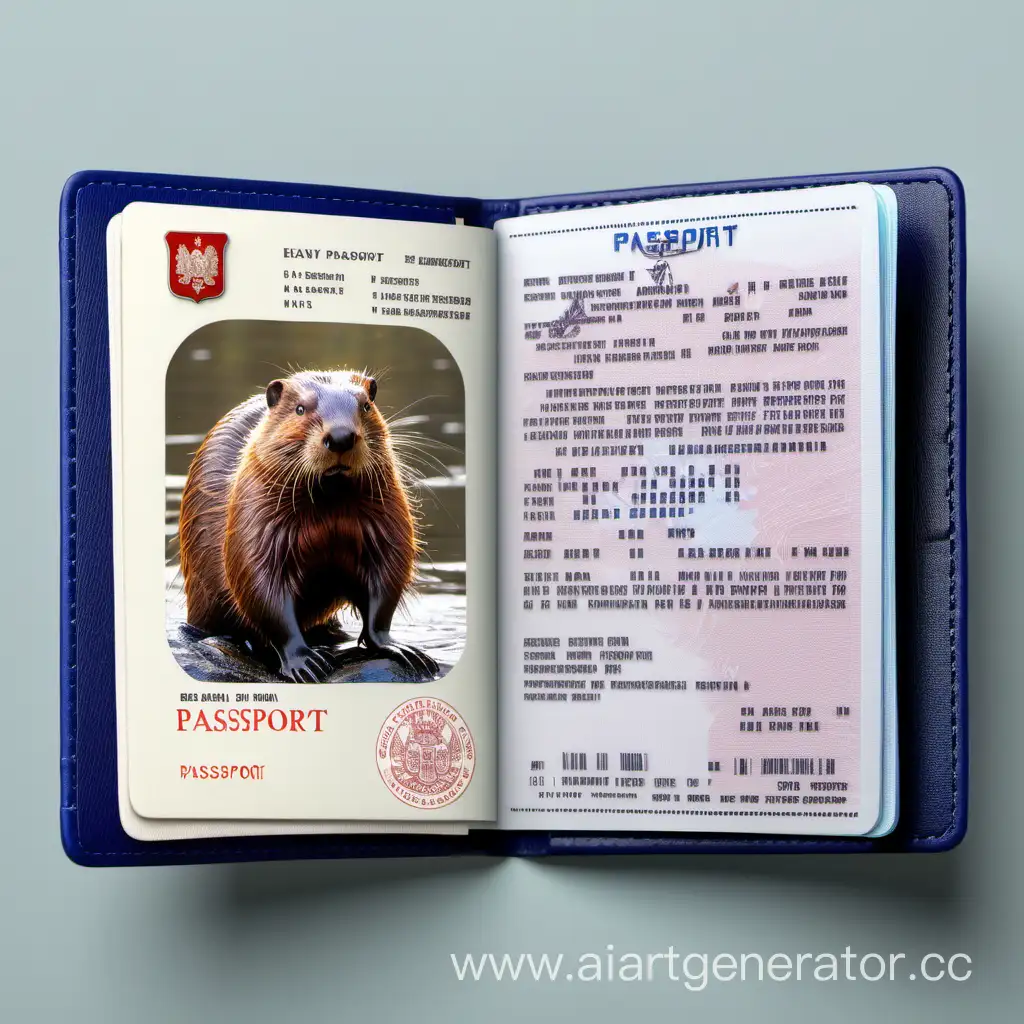 Российский паспорт бобра в открытом виде
