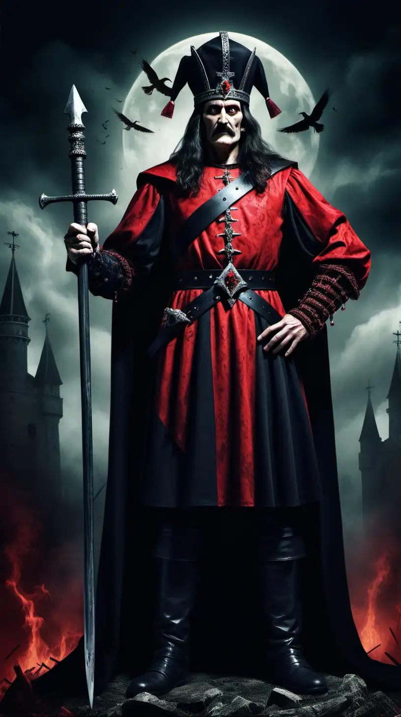 create a vivid image of  Vlad the Impaler