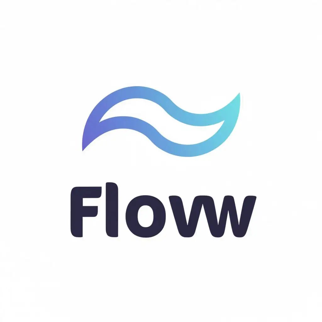 a logo design,with the text "FLOW", main symbol:an ocean or wave that incorporates the company name,Minimalistic,be used in Internet industry,clear background