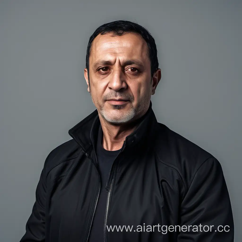 Middle-Eastern-Man-in-Black-Jacket-Portrait-of-a-45YearOld