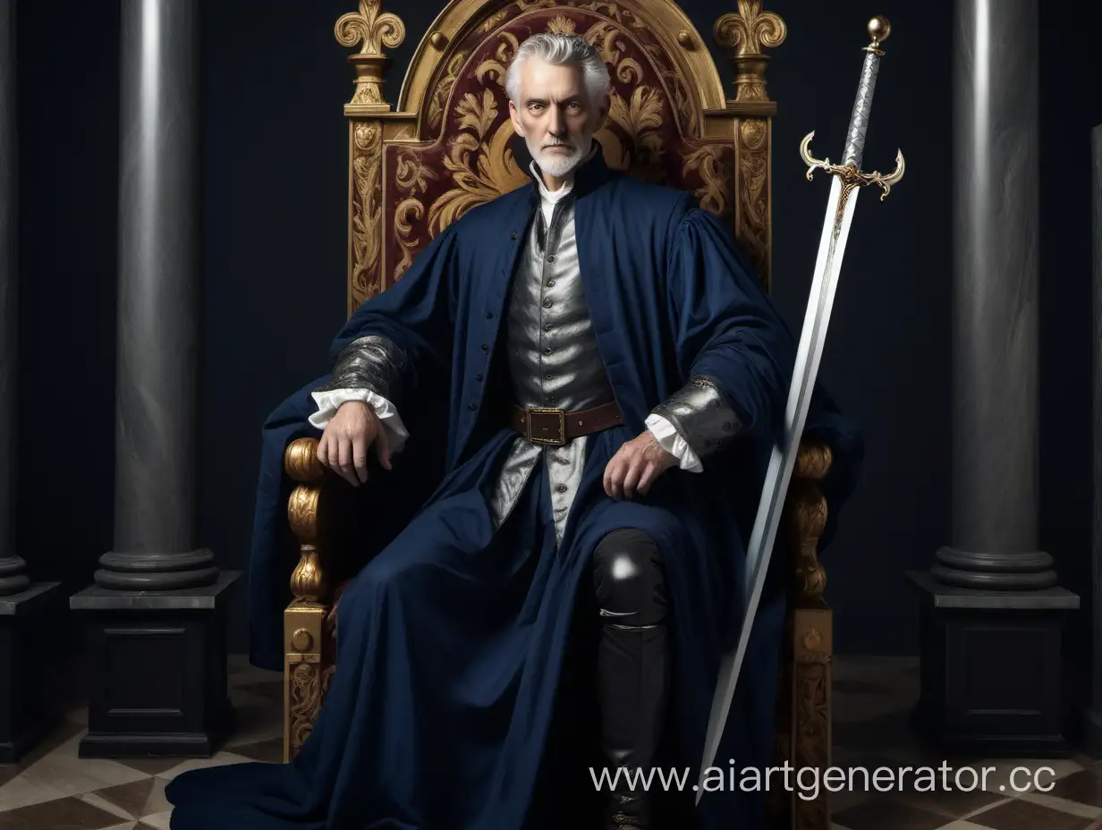 Elegant-Renaissance-Nobleman-with-Sword-by-Throne