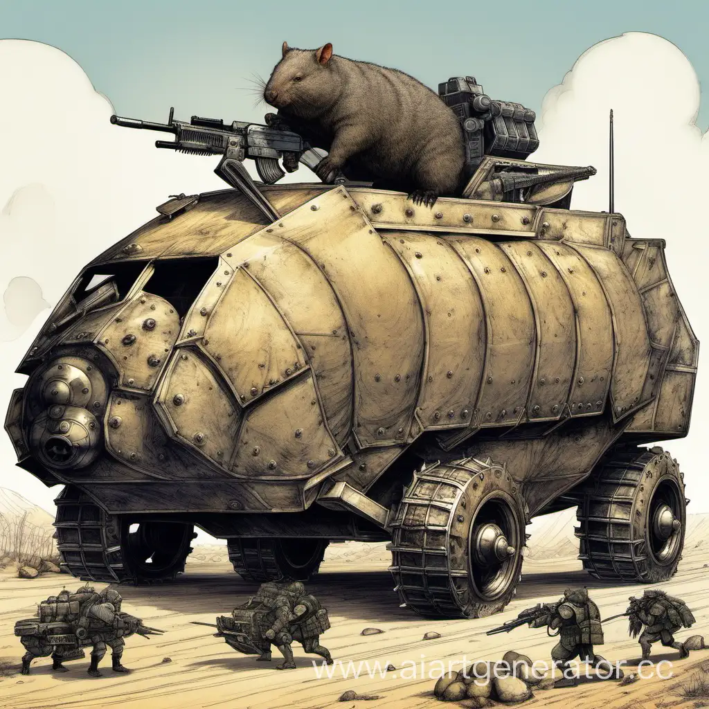 Armored-Giant-Wombat-Guarding-Armored-Van