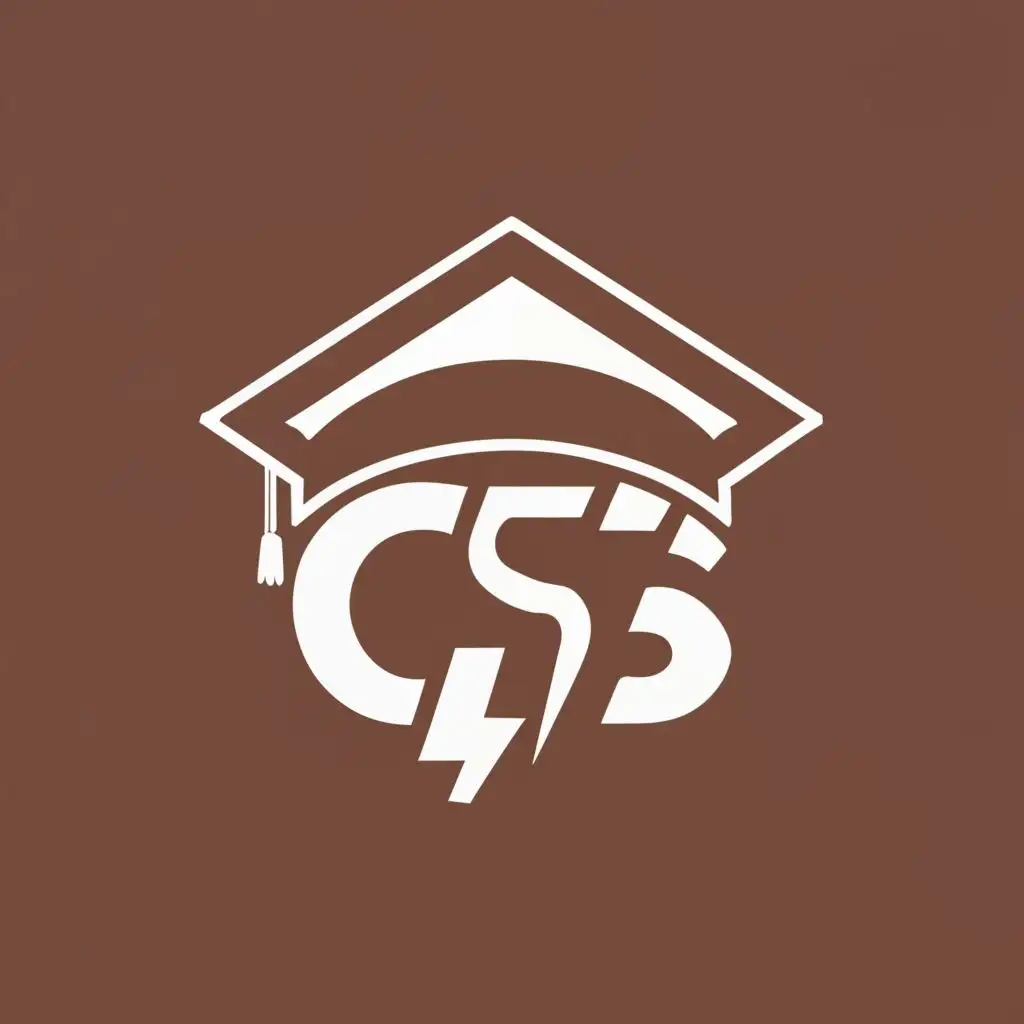 logo, Binary numbers, technology , cyper ,storm ,graduation, graduation party, graduation cap, with the text "CS", typography, be used in Technology industry