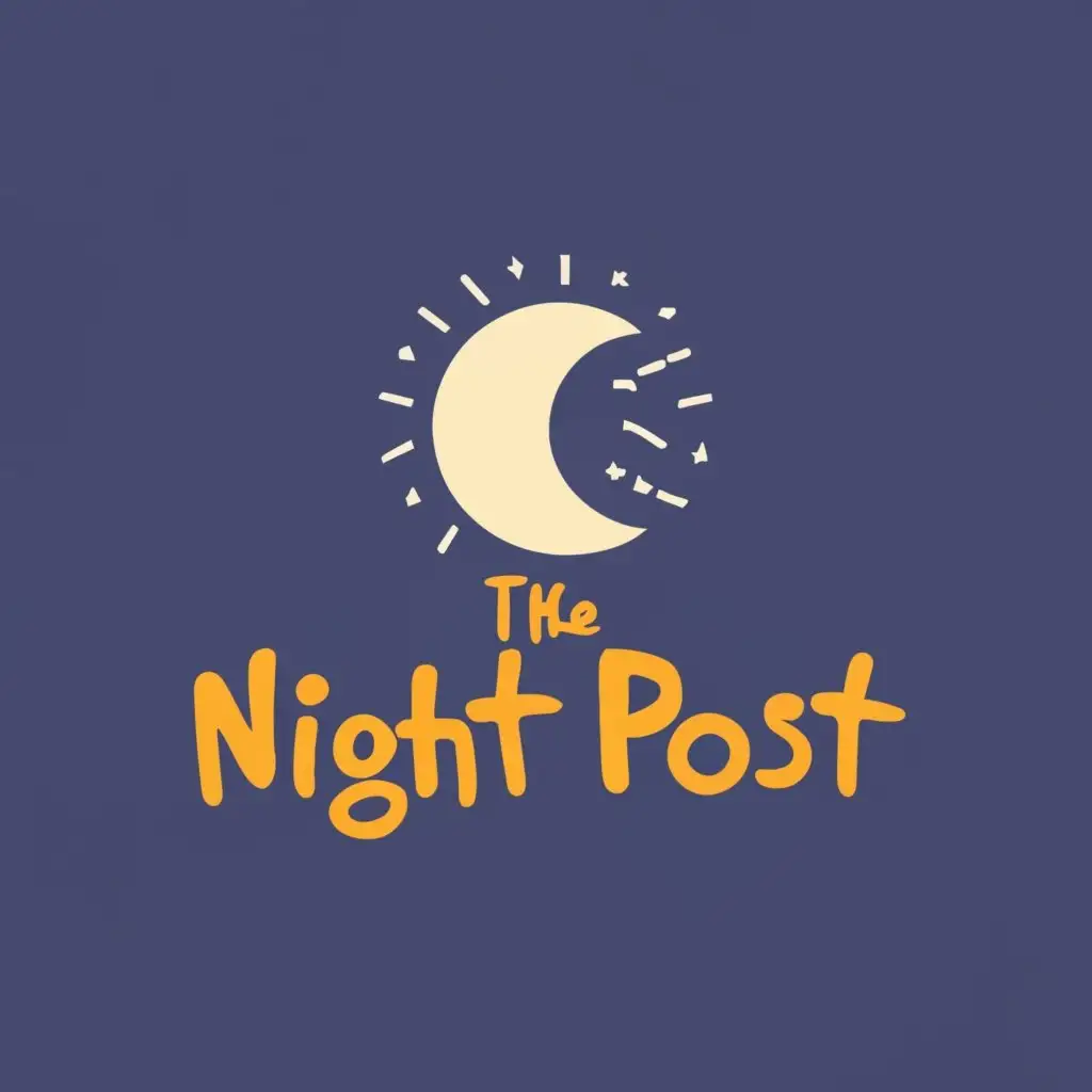 logo, Journal of Night, with the text "The Night Post", typography, be used in Internet industry