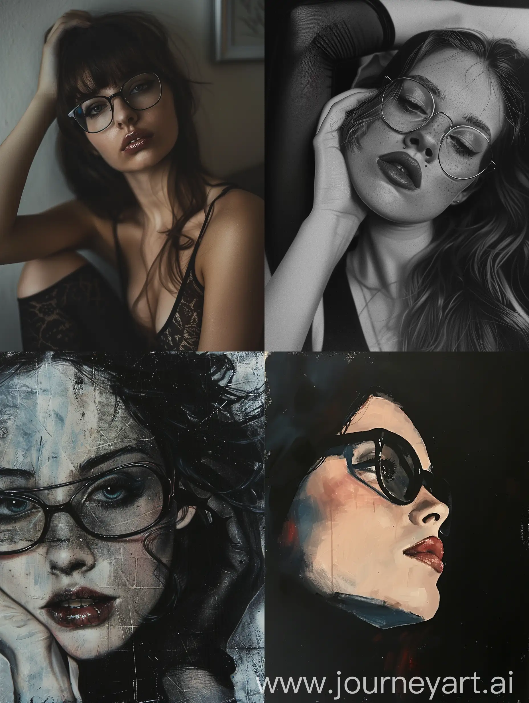 Stylish-Woman-Fiona-Wearing-Glasses-and-Black-Stockings