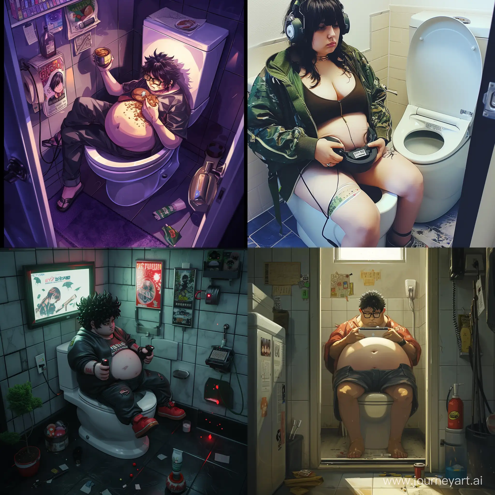 Anime-Enthusiast-Enjoying-Virtual-Worlds-on-the-Toilet