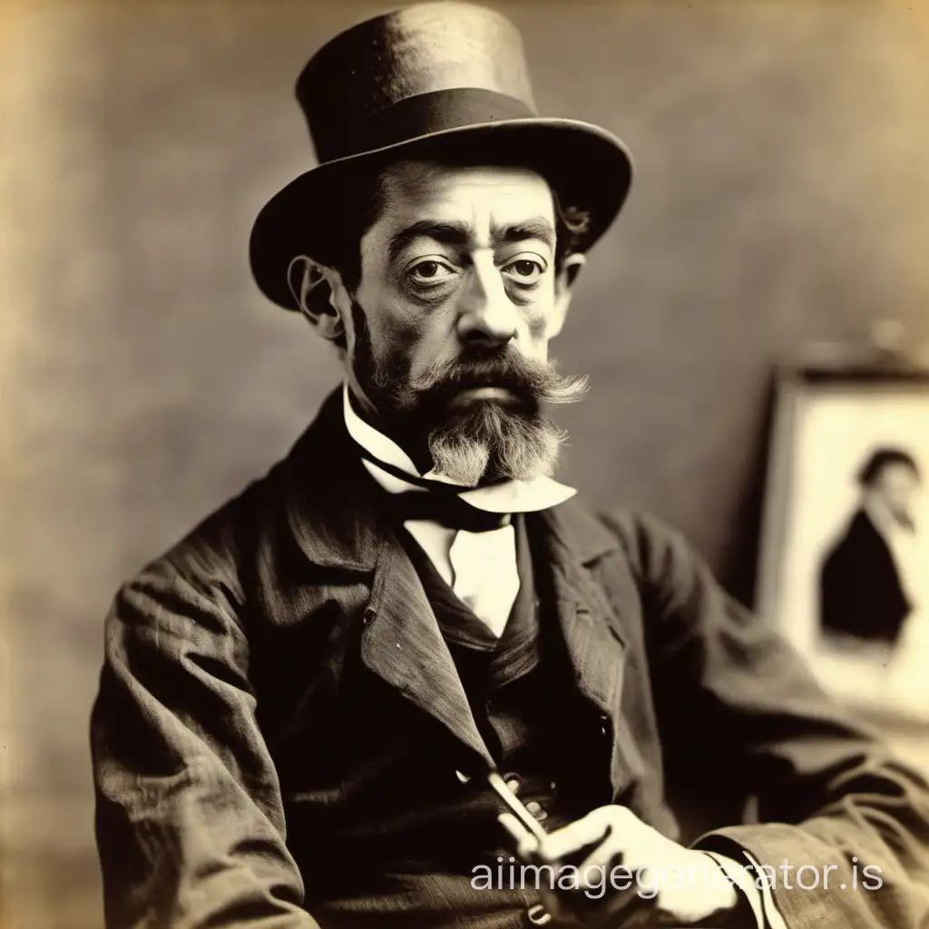 a photo of the painter Toulouse-Lautrec