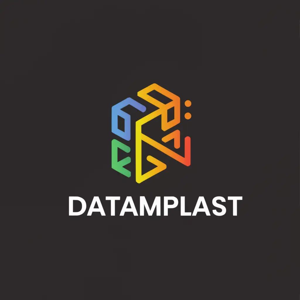 a logo design,with the text "Datamplast", main symbol:Rectangle, plastic extruder,Moderate,clear background