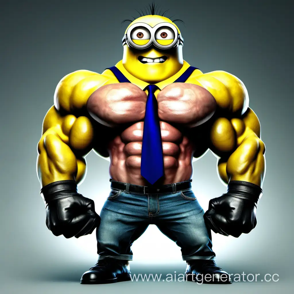 Powerful-Minion-Flexing-Muscles