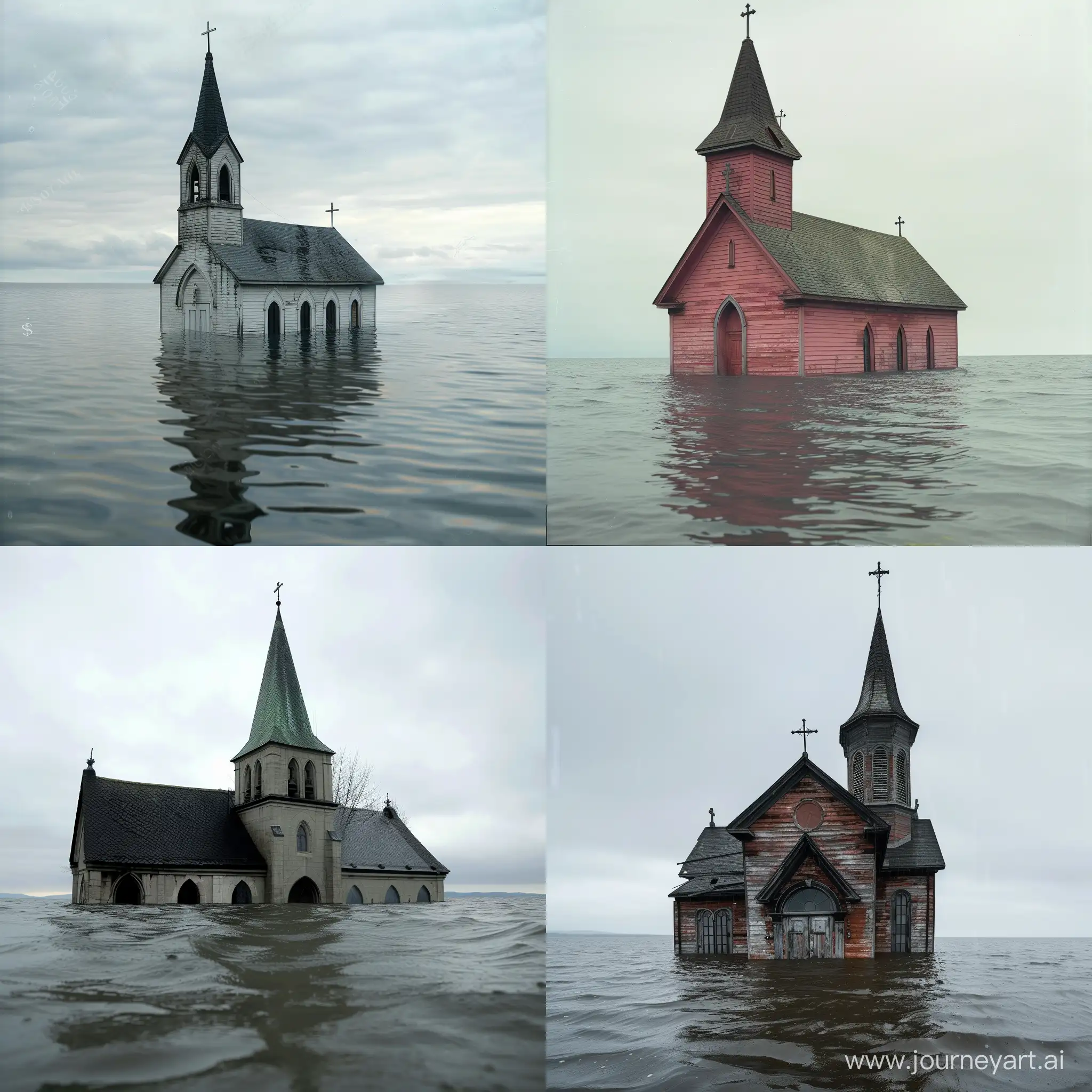 Submerged-Church-Amidst-Rippling-Waters