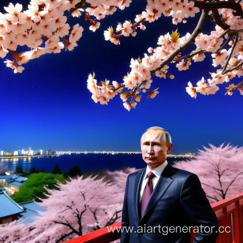 Starry-Sky-and-Sakura-Blossoms-with-Tiny-Putin