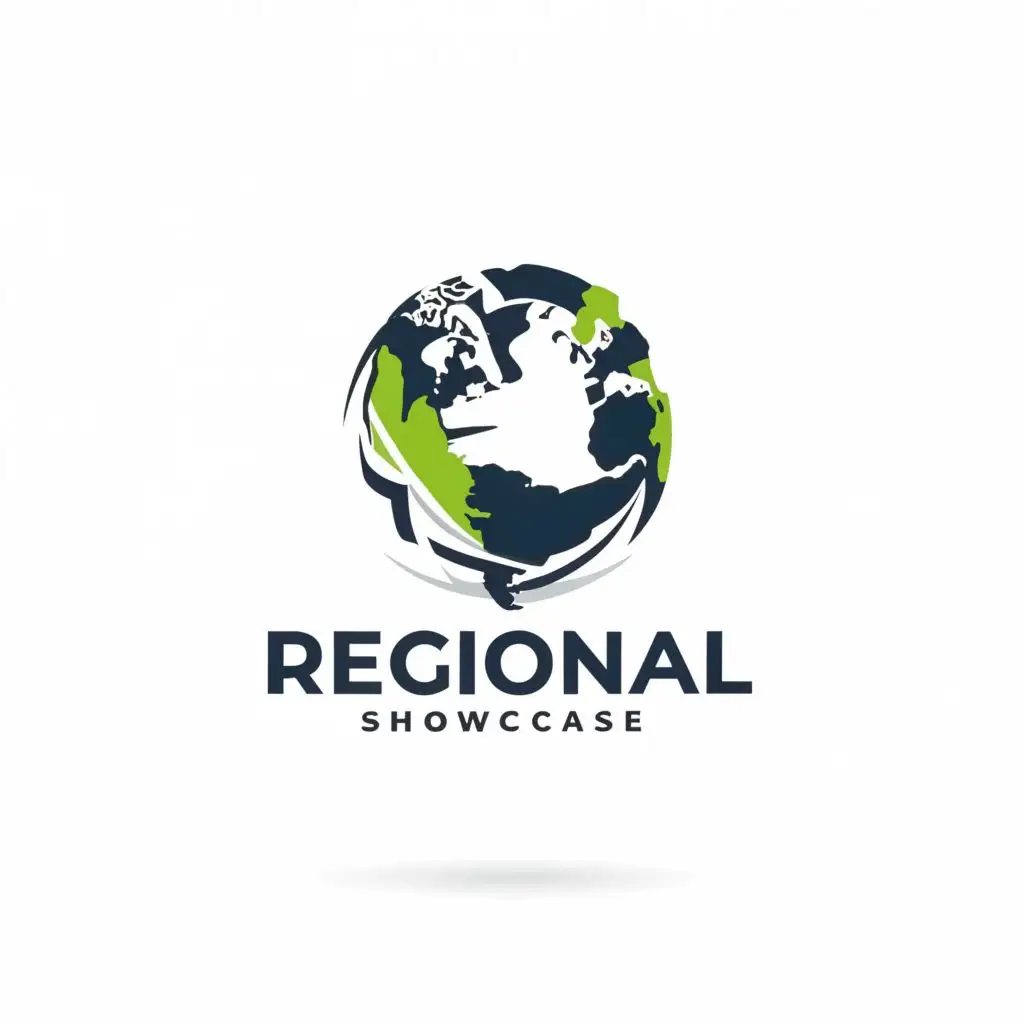 a logo design,with the text "Regional Showcase", main symbol:Soccer Ball globe,Moderate,be used in Sports Fitness industry,clear background