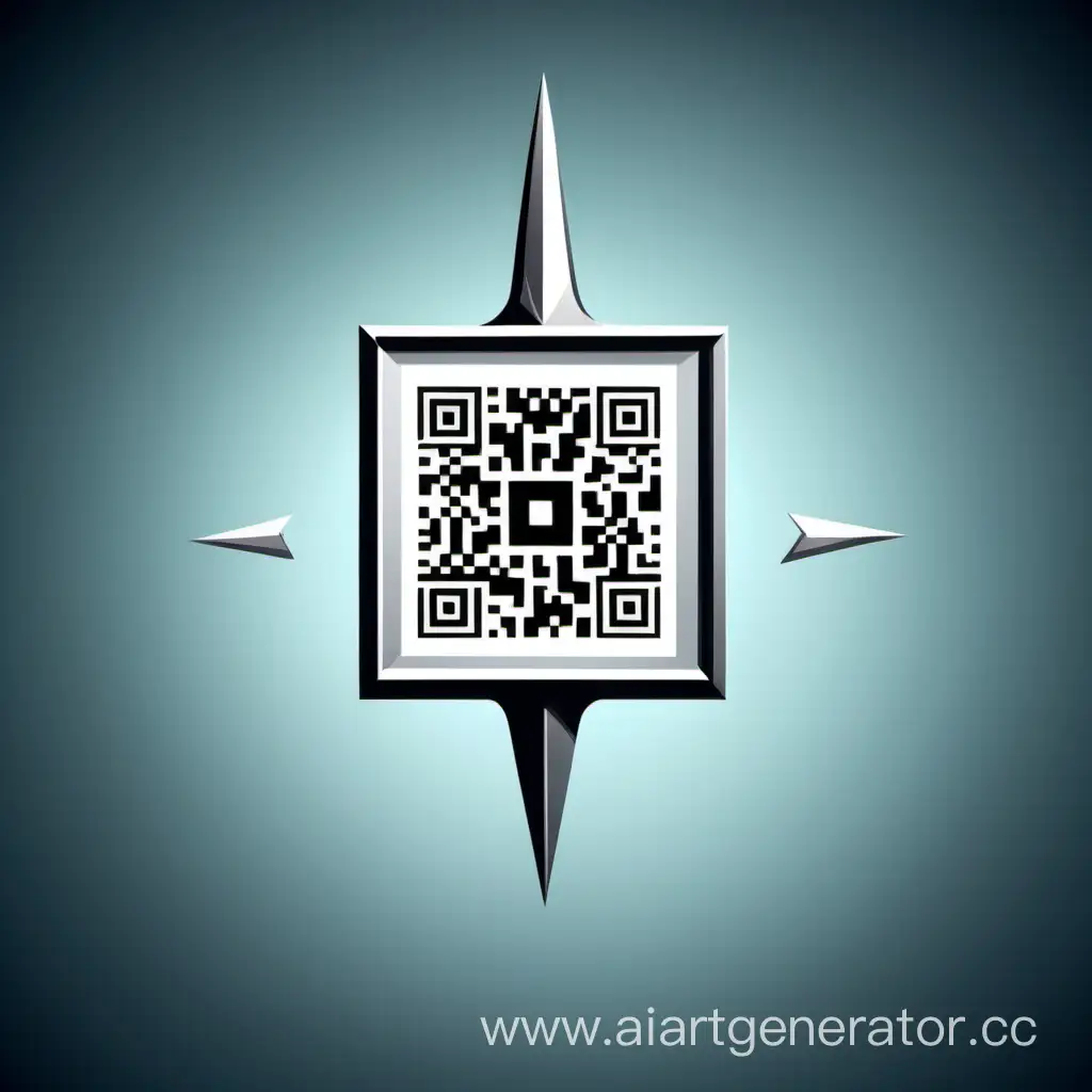 ArrowPierced-QR-Code-with-Mirrored-Reflection