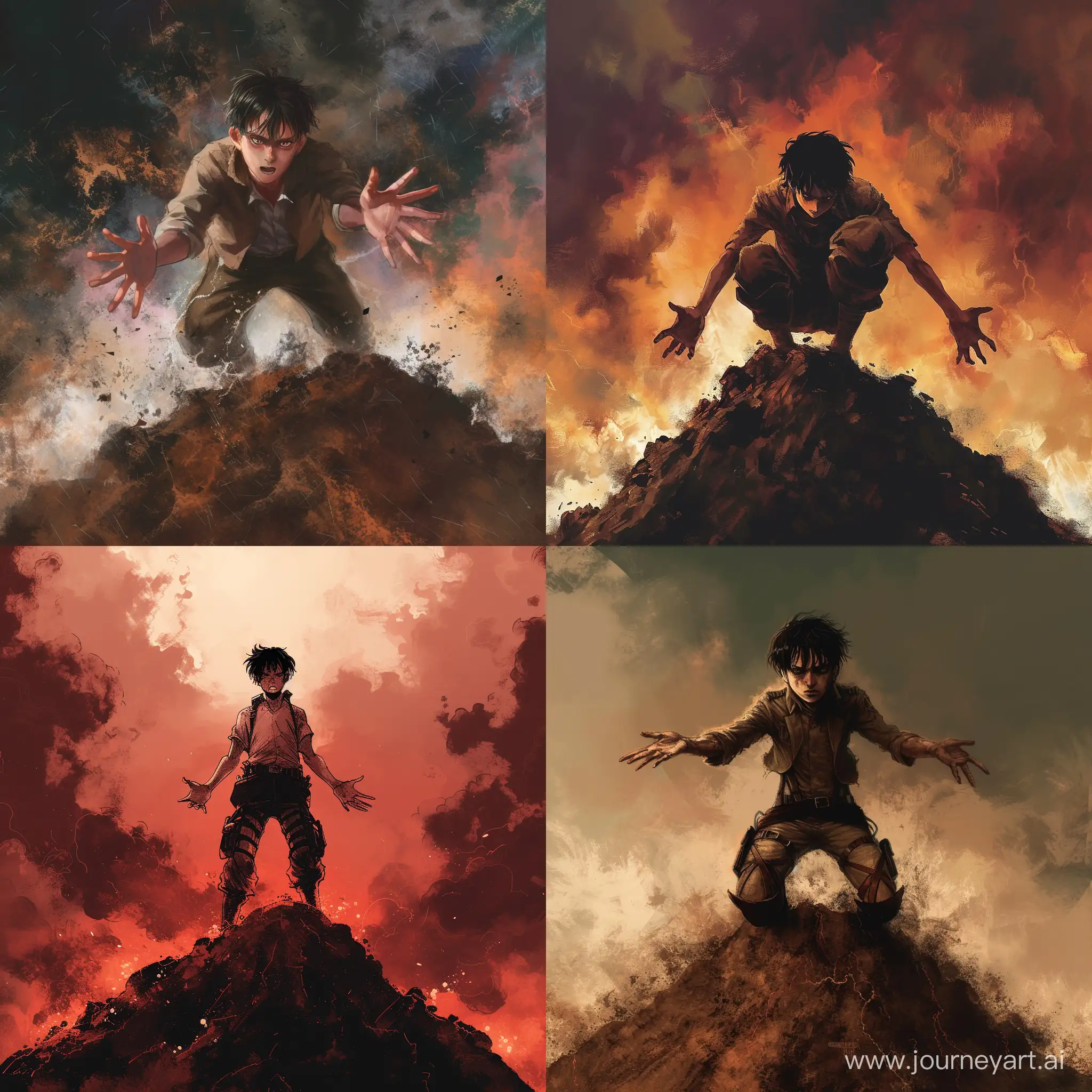 Eren-Yeager-Embracing-Hell-Powerful-Digital-Painting-on-the-Hill