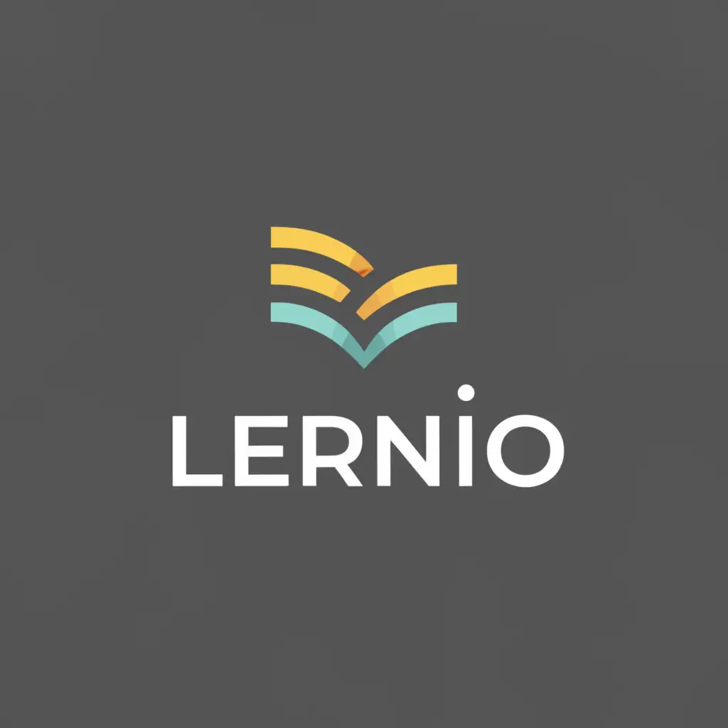 a logo design,with the text "lernio", main symbol:book,Minimalistic,be used in Education industry,clear background