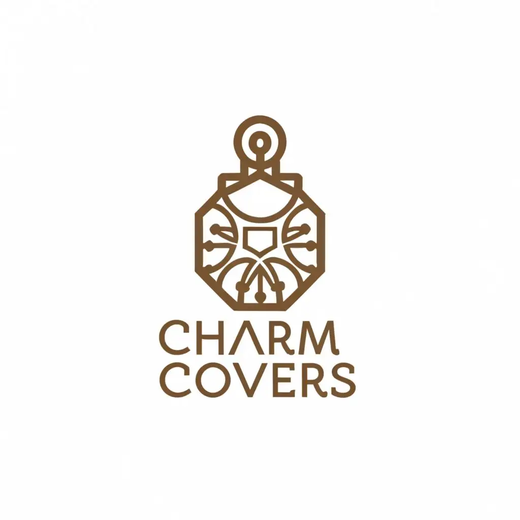 a logo design,with the text "Charm Covers", main symbol:leather keyholder,complex,be used in Beauty Spa industry,clear background