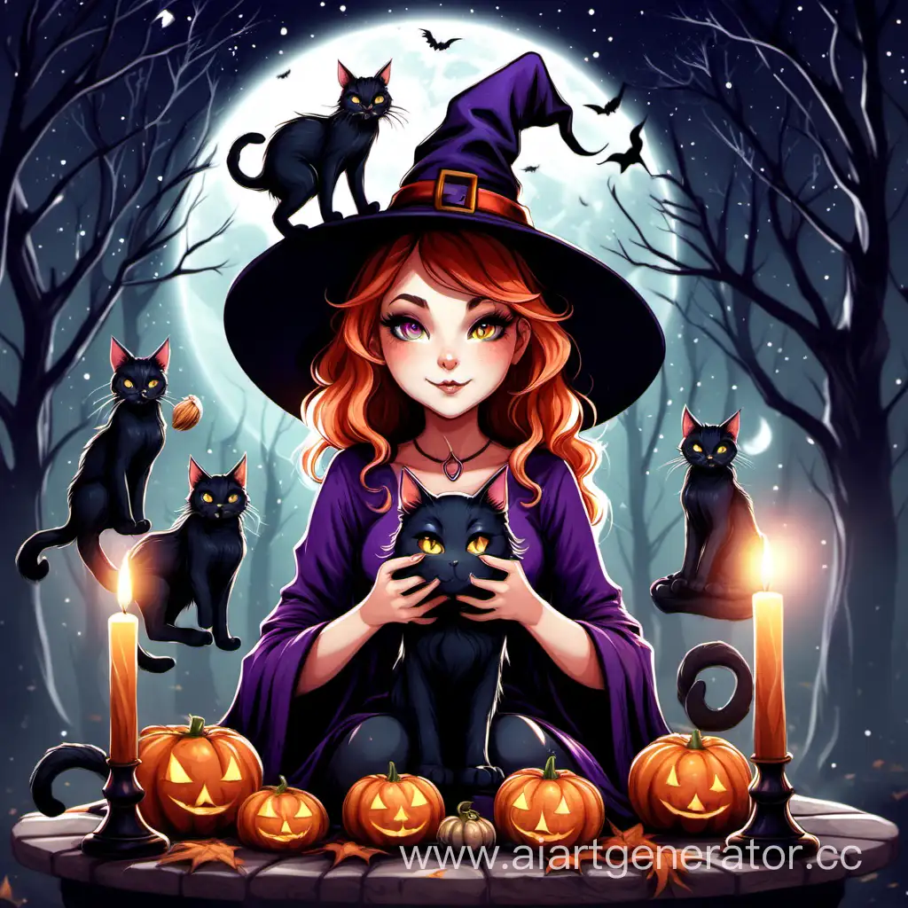 Enchanting-October-Magical-Cat-and-Witch