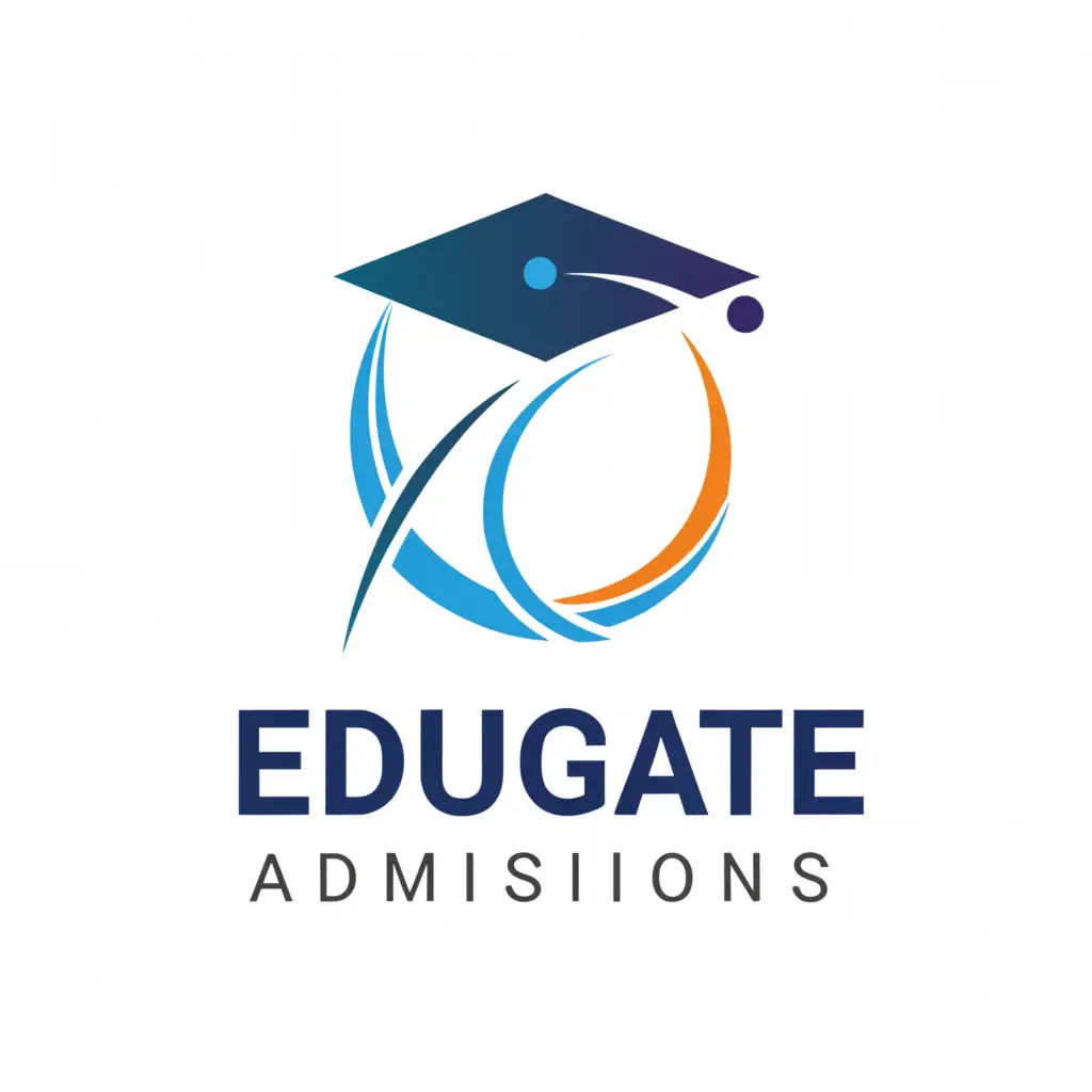 a logo design,with the text "EduGate Admissions", main symbol:circle,Moderate,be used in Education industry,clear background
