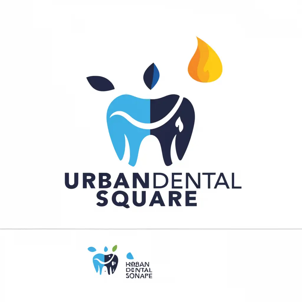 a logo design,with the text "Urban Dental Square", main symbol:Teeth, Skin, Hair,Moderate,clear background