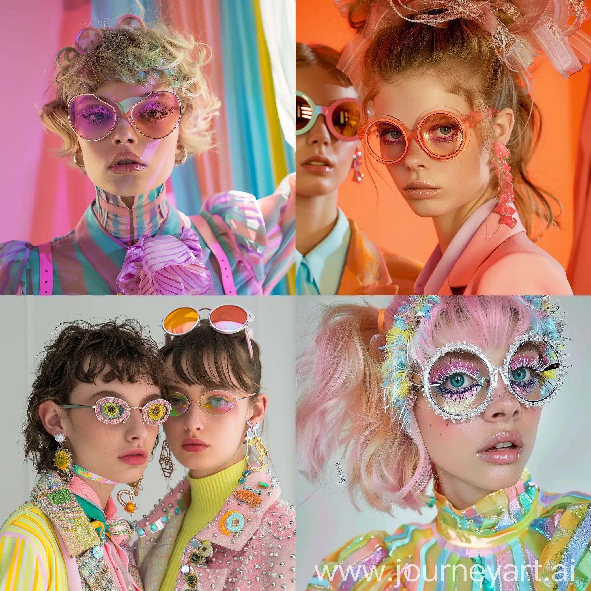photo shot A sophisticated and fashionable Turkey eighties aesthetic, big eyes, surreal, stranger things, pastel colors style that is polished and well put-together, often incorporating modern trends with timeless pieces catwalk fashion