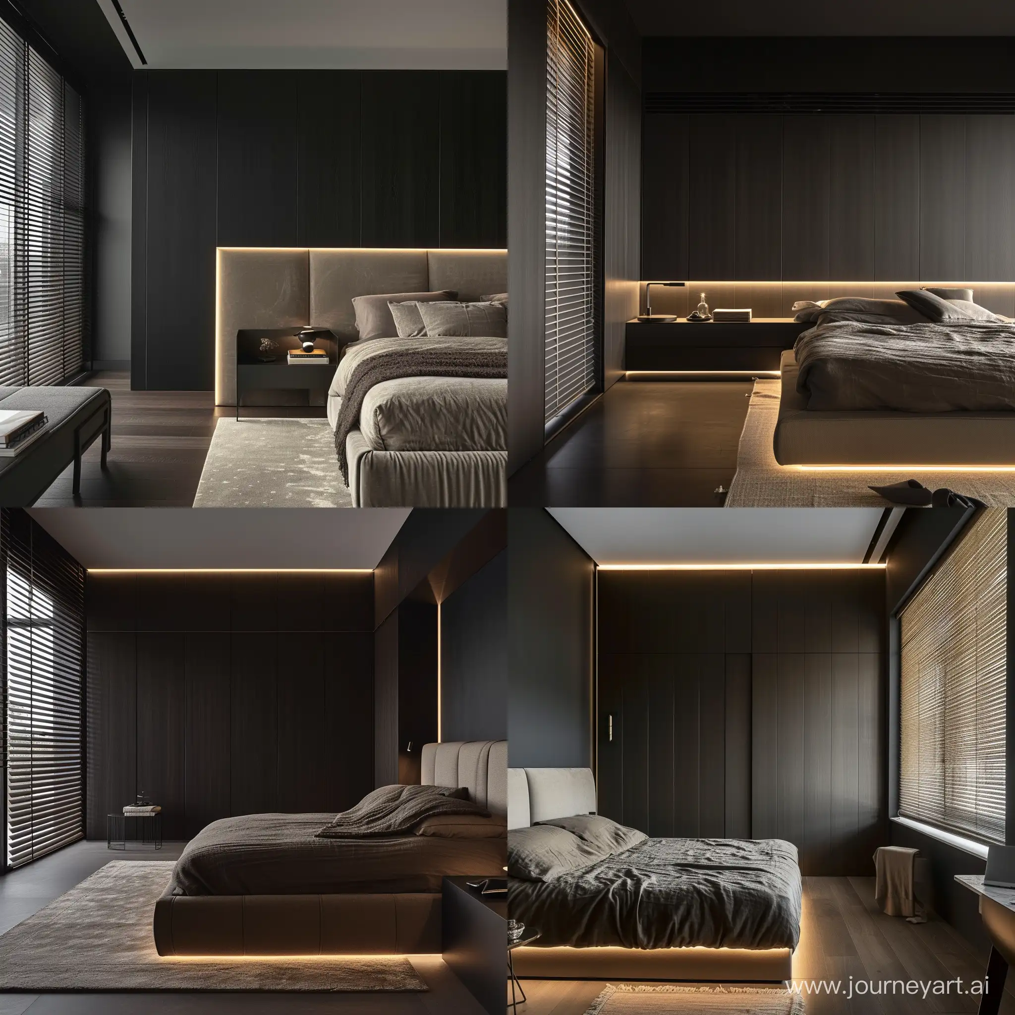 Modern-Minimalist-Bedroom-with-Veneered-Panels-and-Terrace