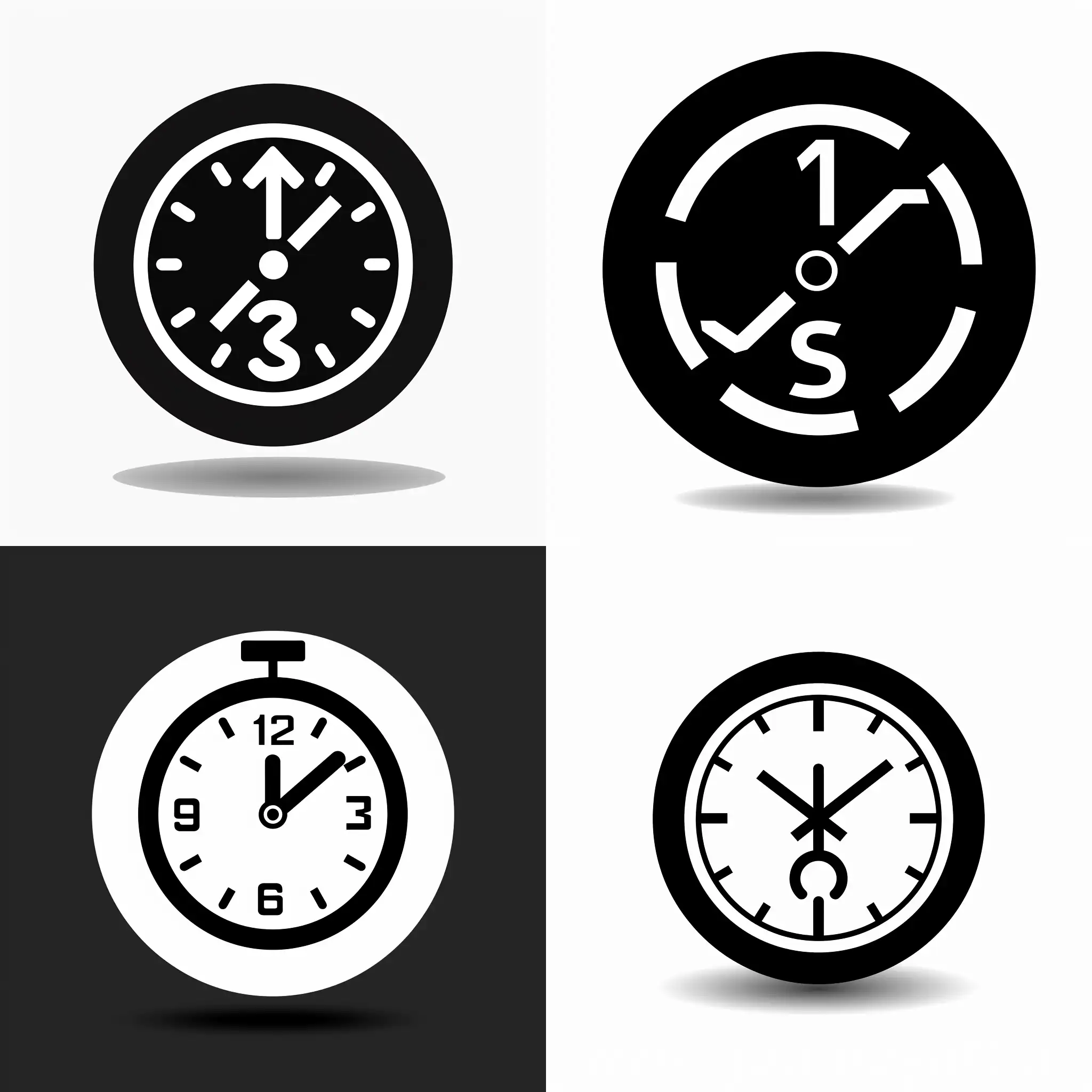 Black-and-White-Icon-Logo-Preparation-Creative-Synchronization-in-Monochrome