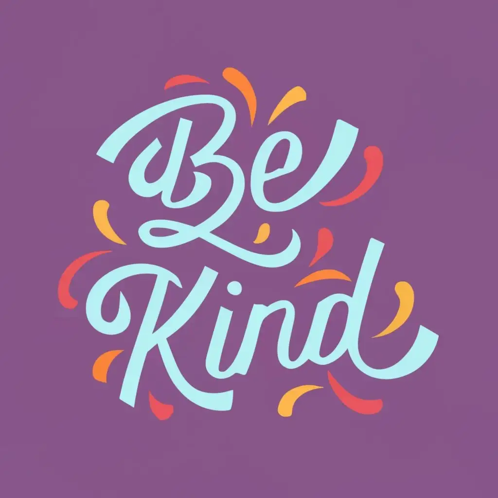 logo, Be kind, with the text "Be kind", typography